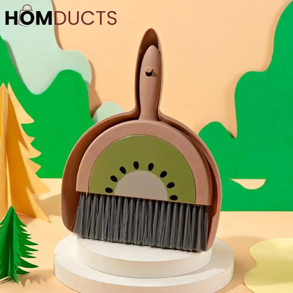 Fruit Style Mini Dustpan & Brush Set – Watermelon, Lemon & Kiwi Design