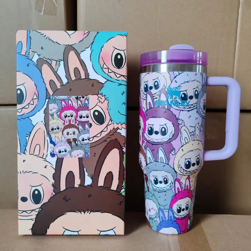 Labubu Cartoon Stanley-Style Tumbler with Matching Gift Box – Limited Edition