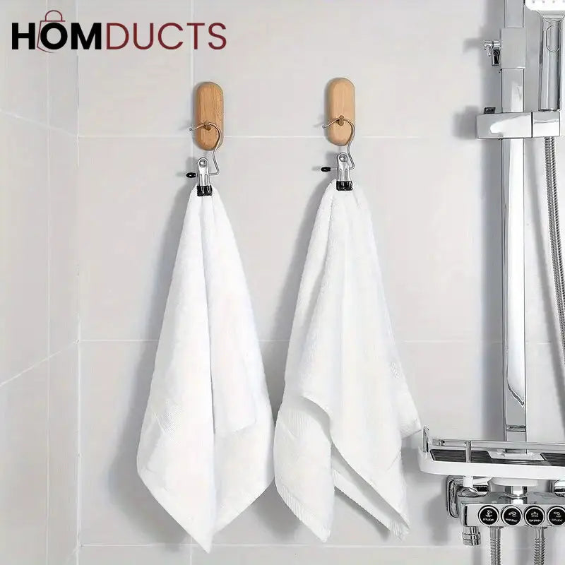 Laundry Hanging Hooks Clothes Pin For Closet Organizer (Pair)