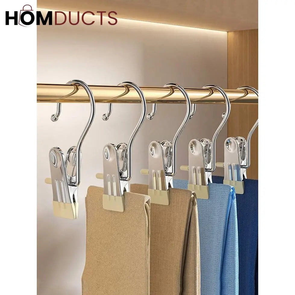 Laundry Hanging Hooks Clothes Pin For Closet Organizer (Pair)