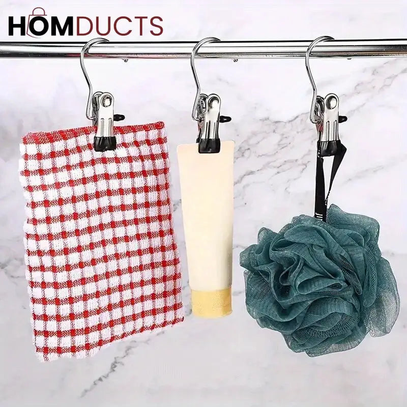 Laundry Hanging Hooks Clothes Pin For Closet Organizer (Pair)