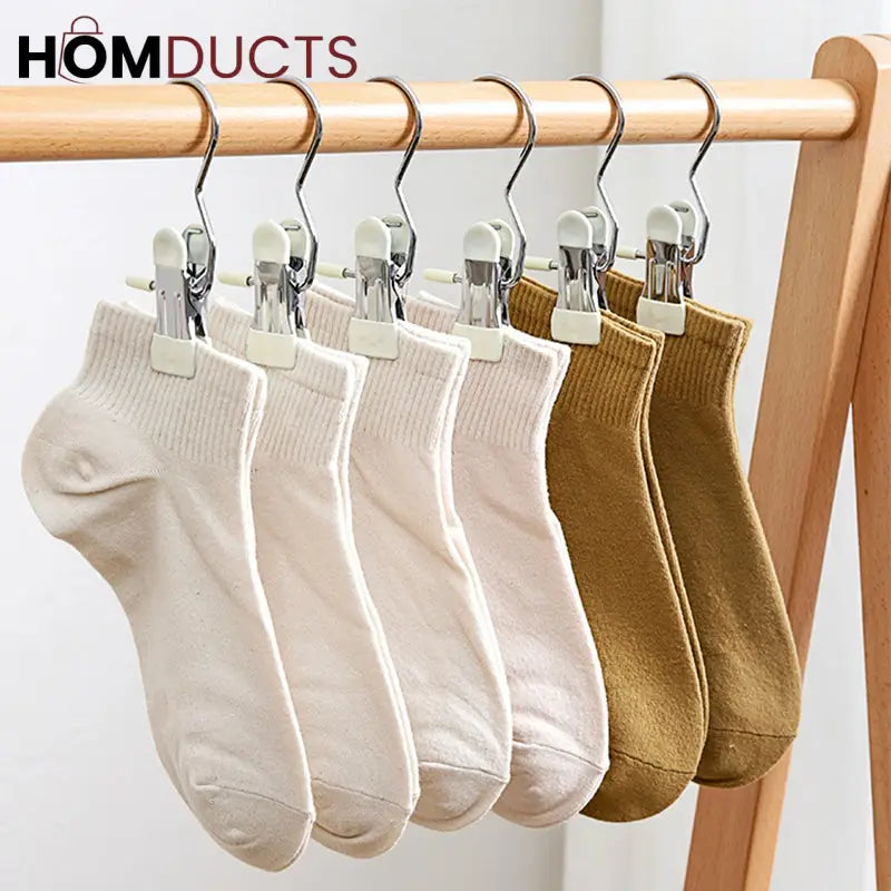 Laundry Hanging Hooks Clothes Pin For Closet Organizer (Pair)