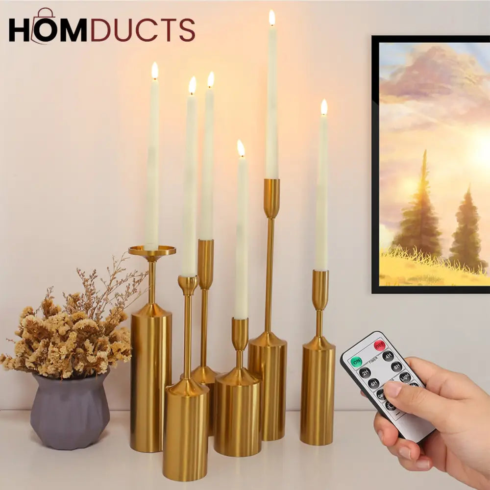 LED Twisted Taper Candle – 1pc Flameless Ivory Candle with Realistic Warm Glow