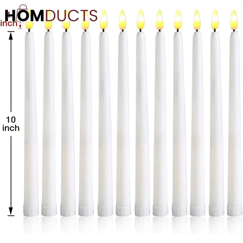 LED Twisted Taper Candle – 1pc Flameless Ivory Candle with Realistic Warm Glow