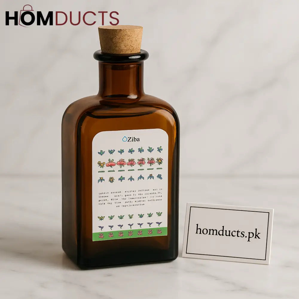 Luxury Amber Apothecary Bottle with Cork Lid – Premium Storage for Oils, Perfumes & Herbal Extracts