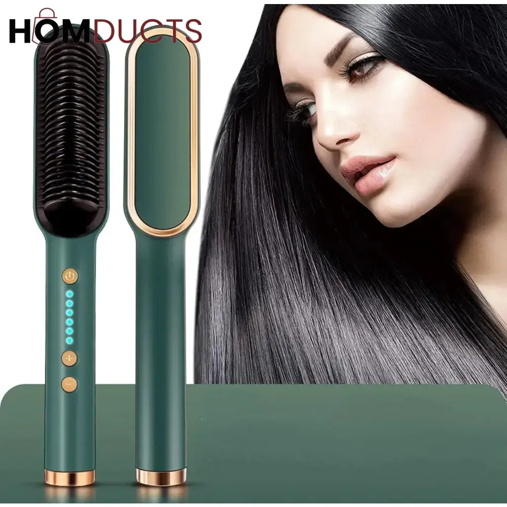 Luxury Electric Hair Straightening Brush – 4-in-1 Professional Styling Comb