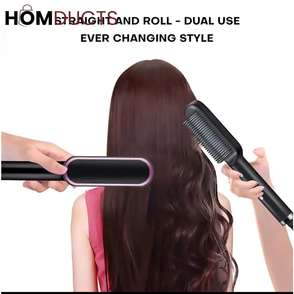 Luxury Electric Hair Straightening Brush – 4-in-1 Professional Styling Comb