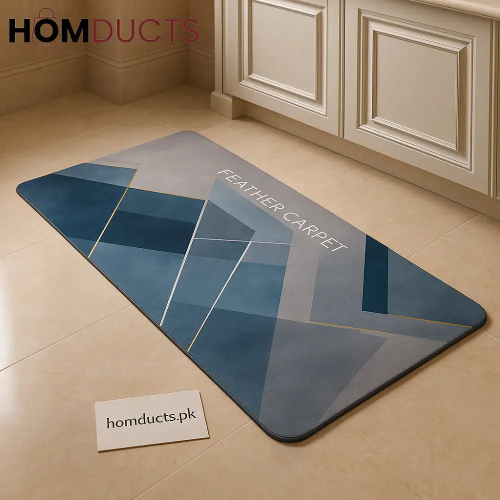 Luxury Feather Carpet – Premium Anti-Slip Floor Mat (56 x 118 cm) – Soft, Washable & Modern Design