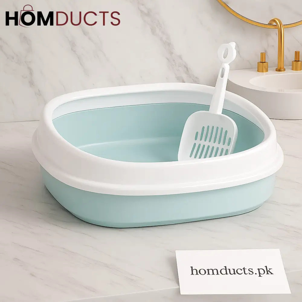 Luxury Foldable Cat Litter Box with Scoop – Easy Clean, Space-Saving Design