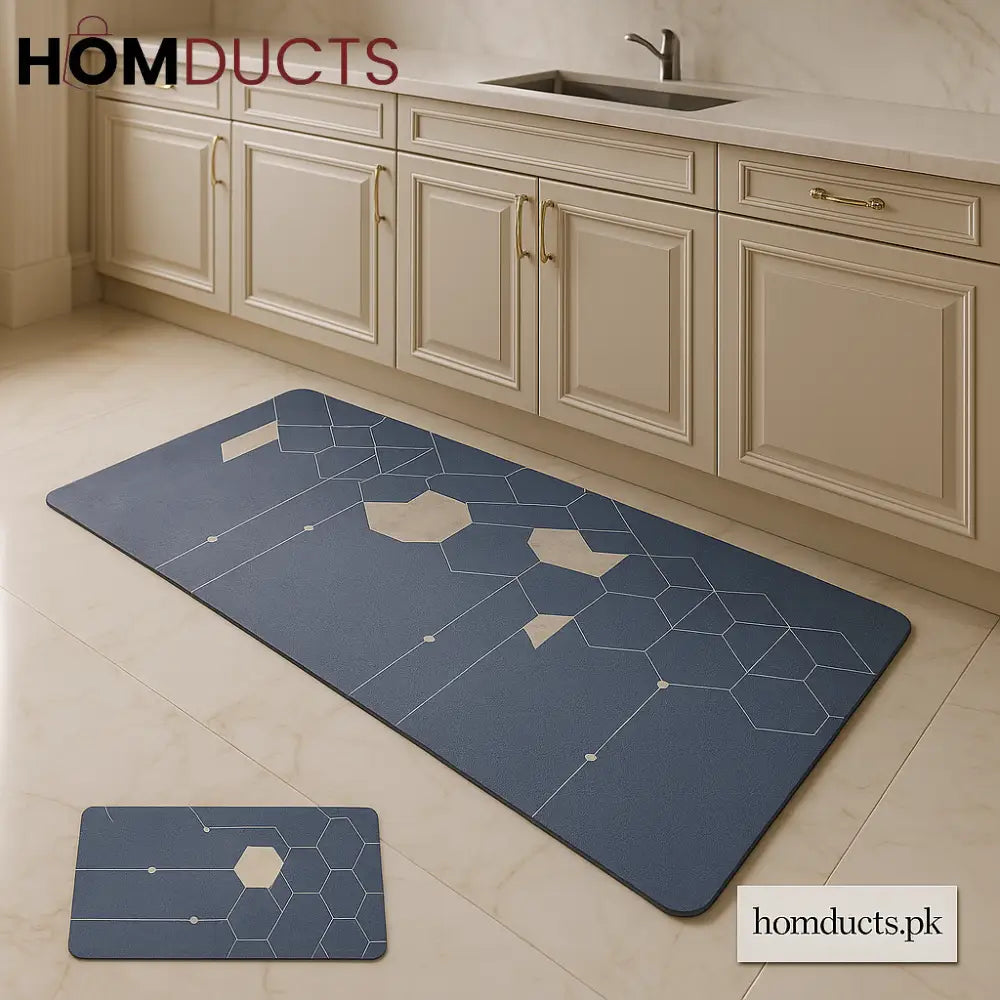 Luxury Geometric Anti-Slip Kitchen Mat – 58 x 118 cm