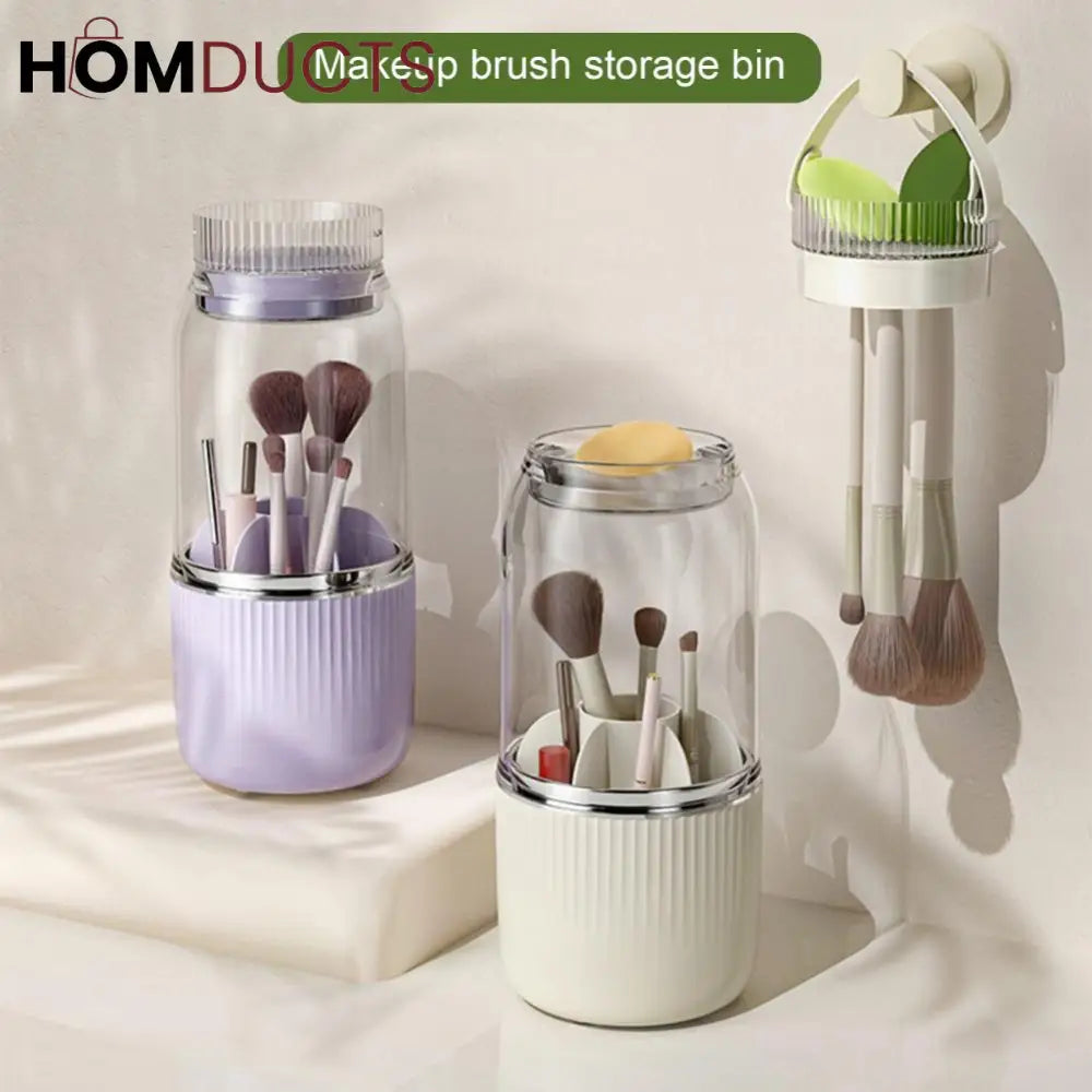 Luxury Makeup Brush Holder & Drying Rack – Premium Dustproof Organizer