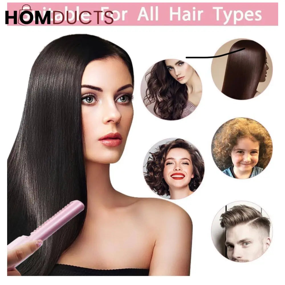 Luxury Portable Hair Straightening Comb – Rechargeable & Travel-Friendly