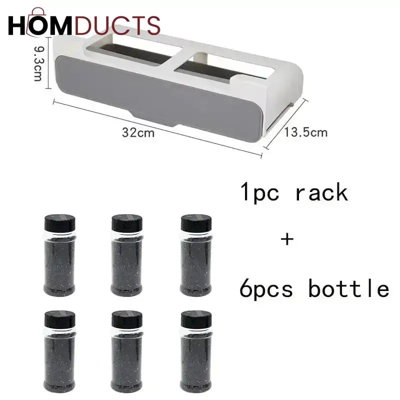 Luxury Under-Shelf Storage Rack – Space-Saving Kitchen & Pantry Organizer With Six Bottles