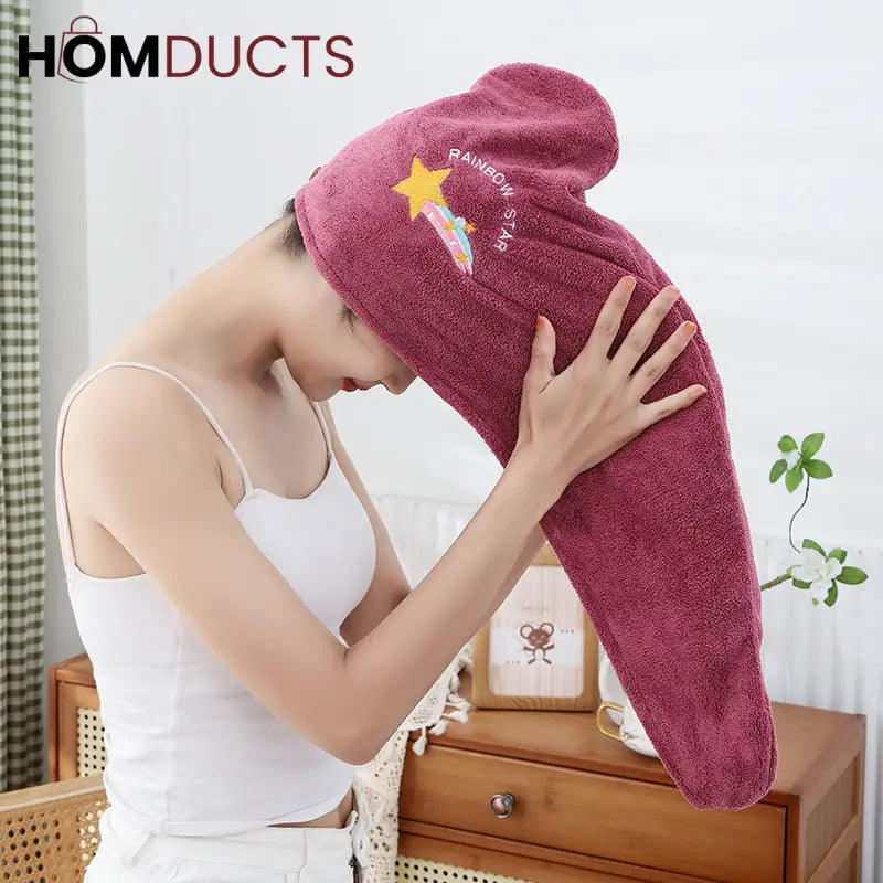 Microfiber Hair Drying Towel Wrap – Quick-Dry, Soft & Lightweight Turban for Women