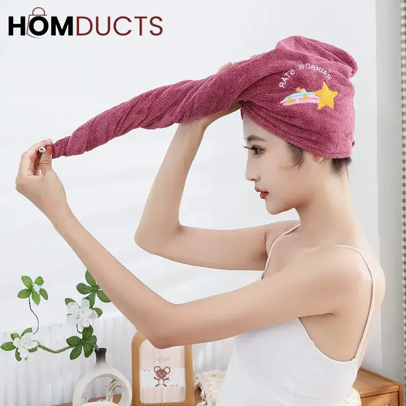 Microfiber Hair Drying Towel Wrap – Quick-Dry, Soft & Lightweight Turban for Women