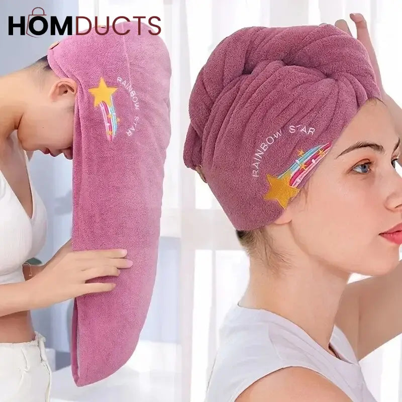 Microfiber Hair Drying Towel Wrap – Quick-Dry, Soft & Lightweight Turban for Women