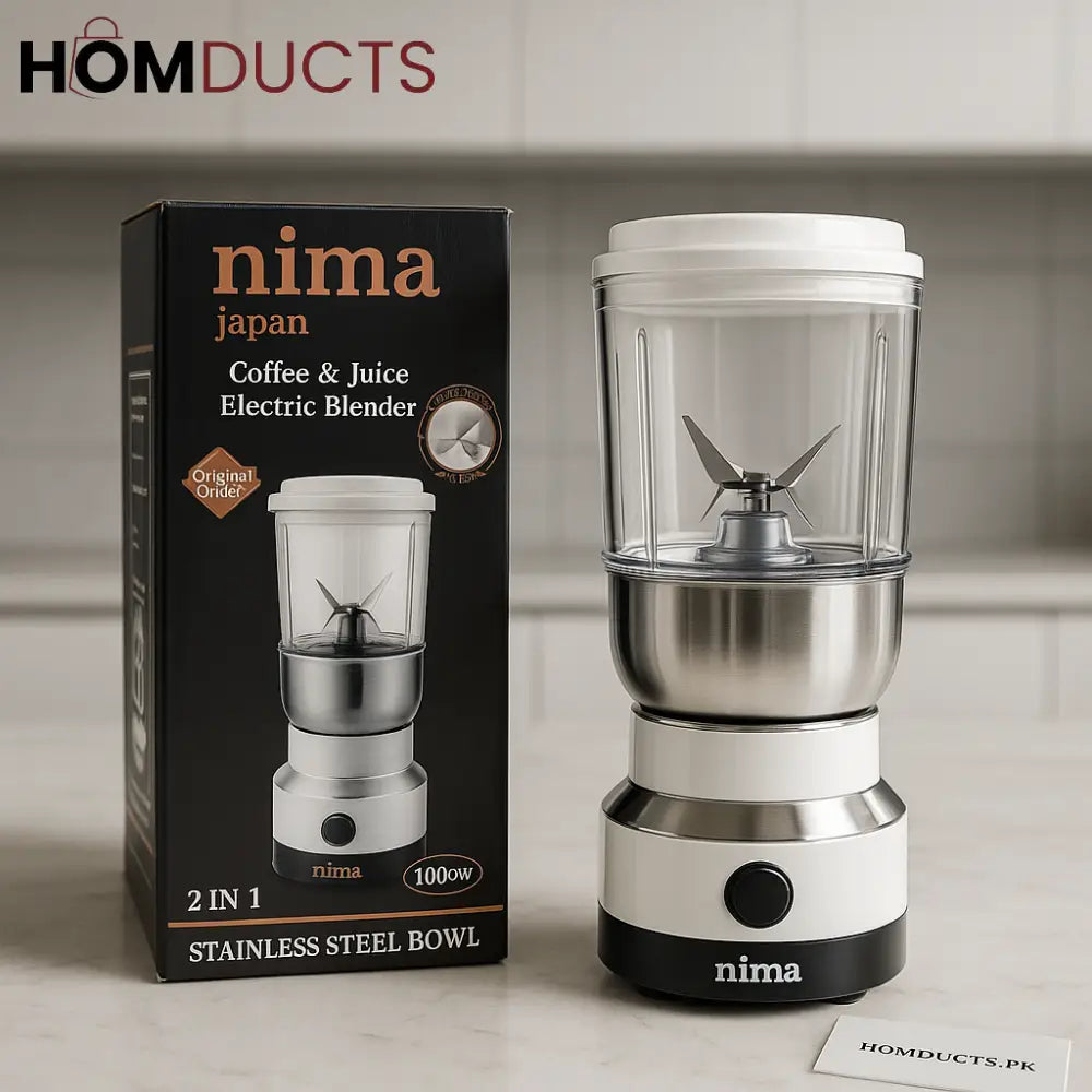 Nima Japan 2-in-1 Electric Coffee & Juice Blender – Stainless Steel Bowl – 300W