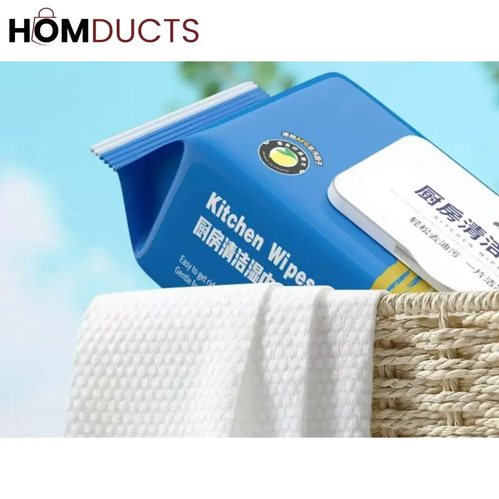 Oil & Grease Remover Kitchen Cleaning Wipes – Wash-Free & Gentle on Hands