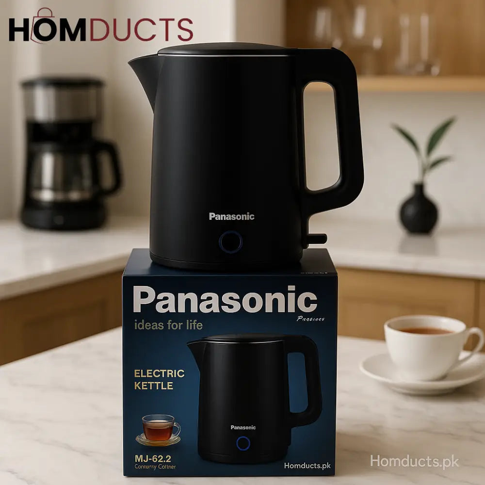 Panasonic Premium Electric Kettle MJ-622 – 2.0L Fast Boil, Elegant Matte Black Design
