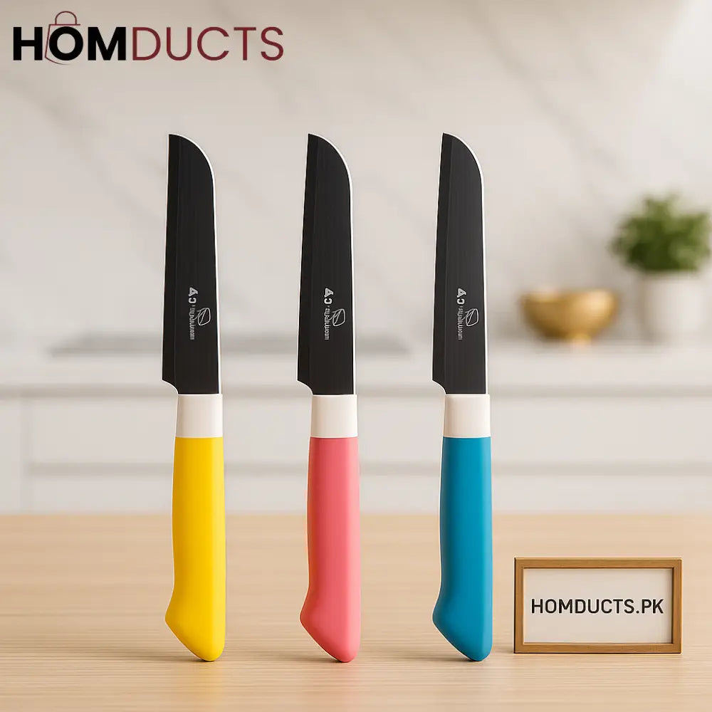 Premium 4.5-Inch Multipurpose Kitchen Knife – Single Piece with Vibrant Handle