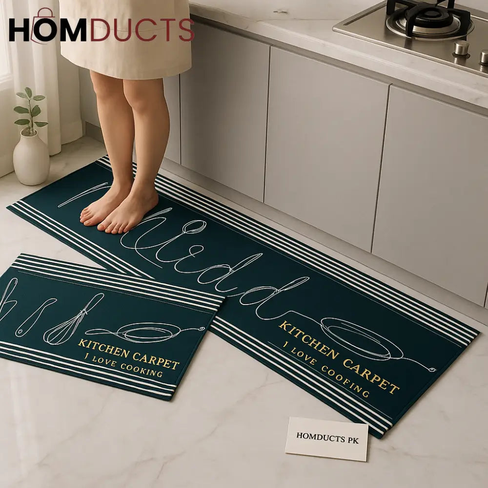 Premium Anti-Slip Kitchen Mats Set – 2 Piece | Waterproof & Easy to Clean